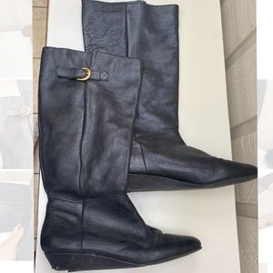 ⚫️ STEVE MADDEN black leather boots size 10